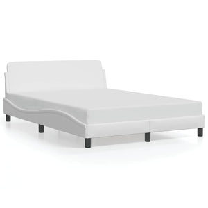 vidaXL Cadre de lit "Dover" Blanc 140x190 cm Similicuir