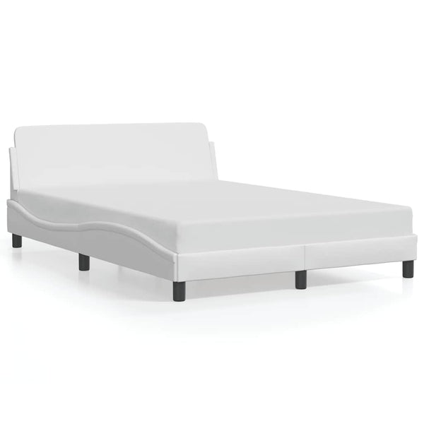 vidaXL Cadre de lit "Dover" Blanc 140x190 cm Similicuir