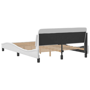 vidaXL Cadre de lit "Dover" Blanc 140x190 cm Similicuir