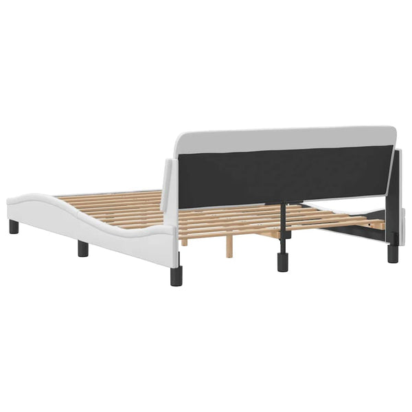 vidaXL Cadre de lit "Dover" Blanc 140x190 cm Similicuir