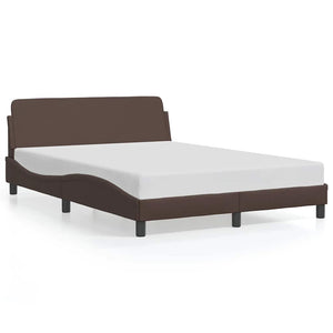 Bettgestell Dover Braun 140x190 cm Kunstleder