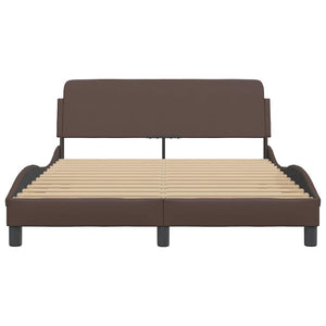 Bettgestell Dover Braun 140x190 cm Kunstleder