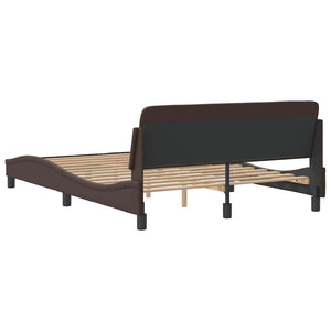 Bettgestell Dover Braun 140x190 cm Kunstleder