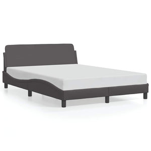 Bettgestell Dover Grau 140x190 cm Kunstleder