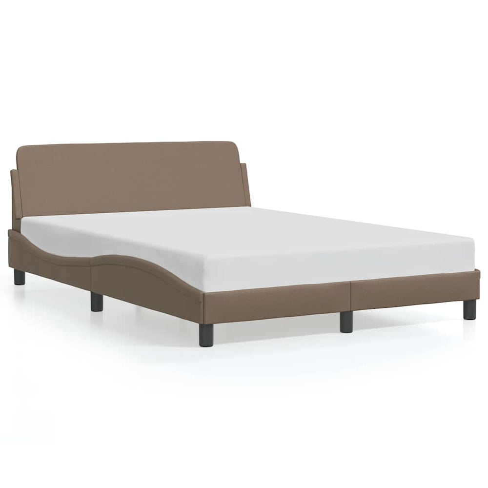 Bettgestell Cappuccino-Braun 140x190 cm Kunstleder