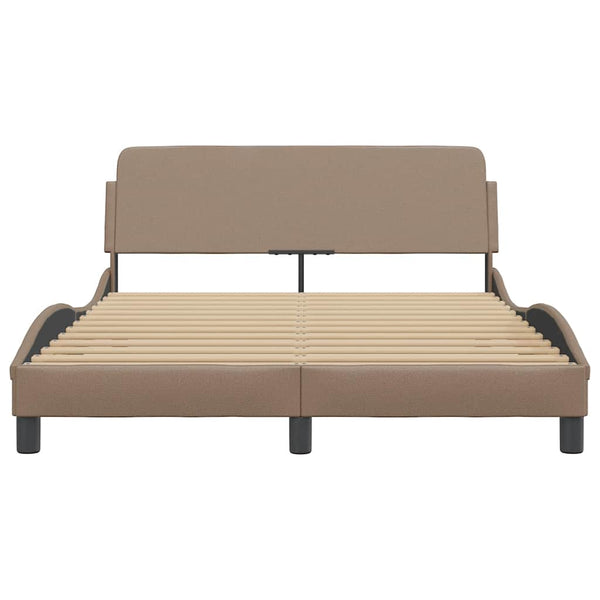 Bettgestell Cappuccino-Braun 140x190 cm Kunstleder
