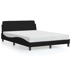 Bettgestell Schwarz Stoff 140x200 cm