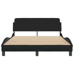 Bettgestell Schwarz Stoff 140x200 cm