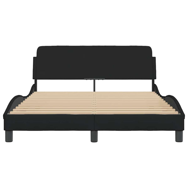 Bettgestell Schwarz Stoff 140x200 cm