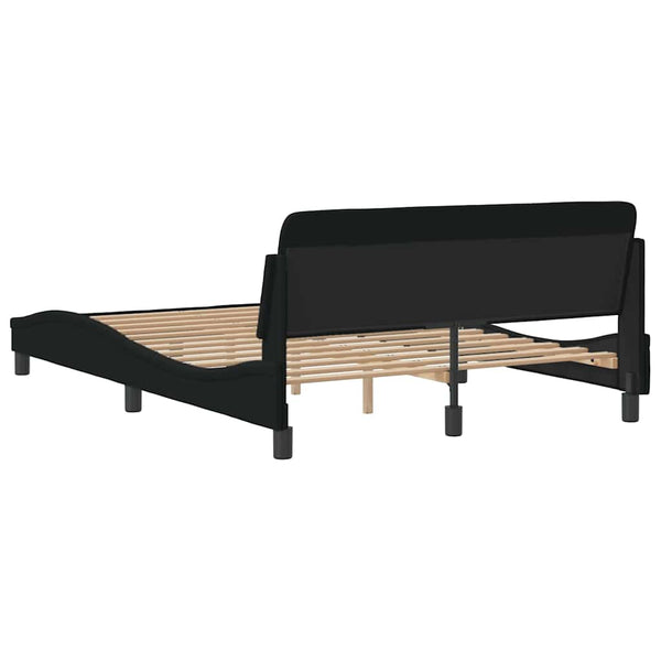 Bettgestell Schwarz Stoff 140x200 cm