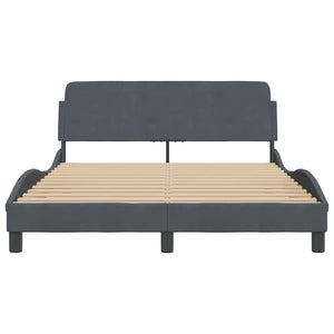 Bettgestell Dover Dunkelgrau 140x200 cm Samt