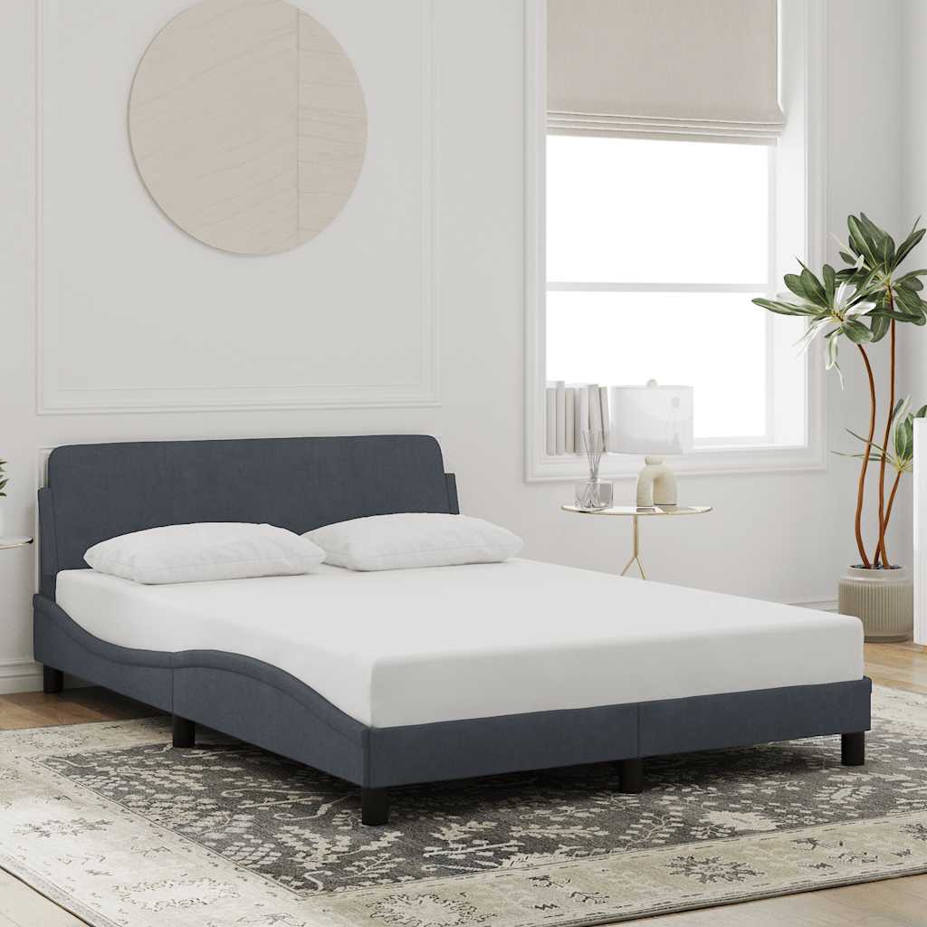 Bettgestell Dover Dunkelgrau 140x200 cm Samt