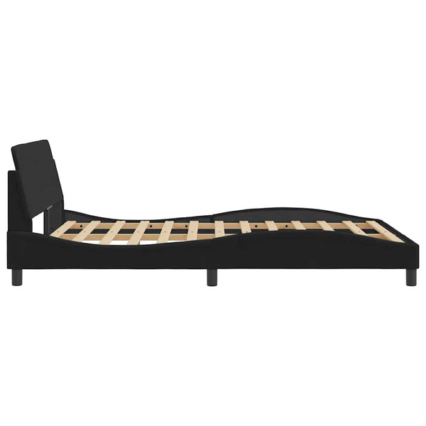Bettgestell Dover Schwarz 140x200 cm Samt