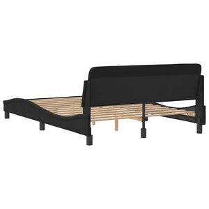 Bettgestell Dover Schwarz 140x200 cm Samt
