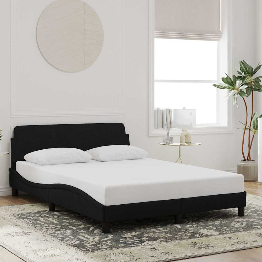 Bettgestell Dover Schwarz 140x200 cm Samt