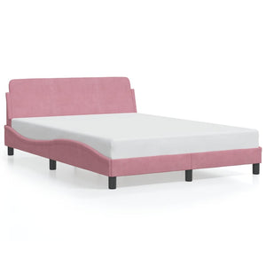 Bettgestell Rosa Samt 140x200 cm