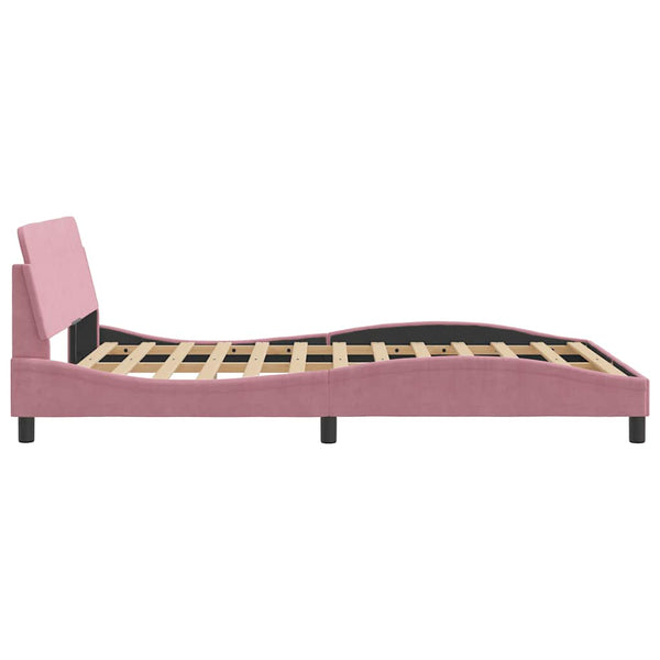 Bettgestell Rosa Samt 140x200 cm