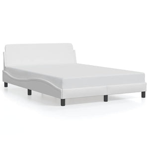 vidaXL Cadre de lit « Dover » blanc 140x200 cm en cuir synthétique