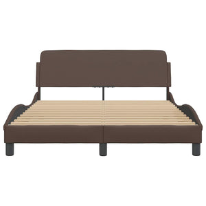 Bettgestell Dover Braun 140x200 cm Kunstleder