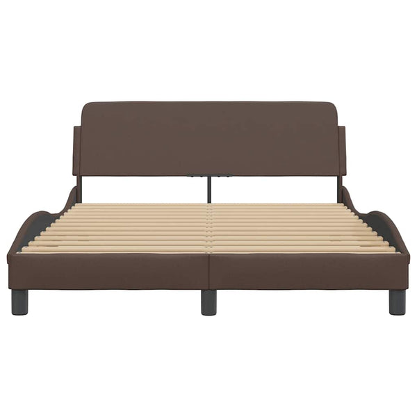 Bettgestell Dover Braun 140x200 cm Kunstleder