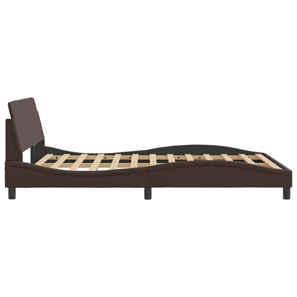 Bettgestell Dover Braun 140x200 cm Kunstleder