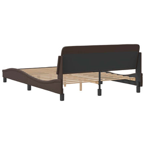 Bettgestell Dover Braun 140x200 cm Kunstleder