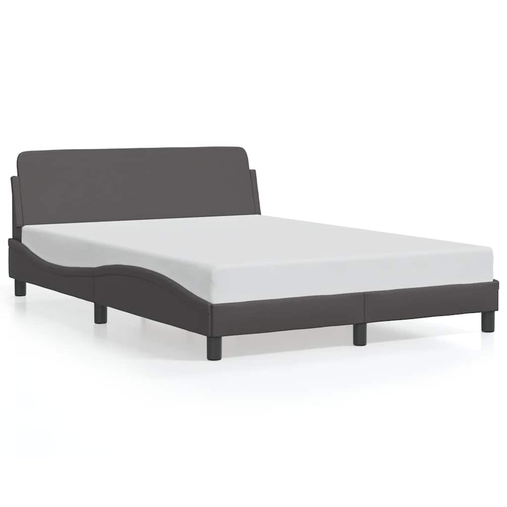 Bettgestell Dover Grau 140x200 cm Kunstleder
