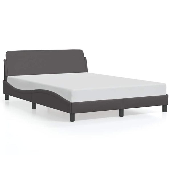 Bettgestell Dover Grau 140x200 cm Kunstleder
