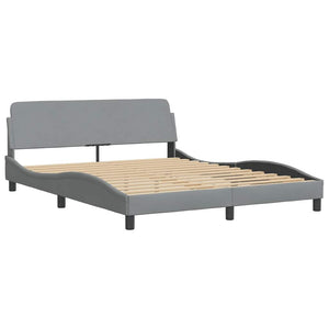 Bettgestell Stoff Hellgrau 160x200 cm