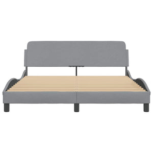 Bettgestell Stoff Hellgrau 160x200 cm