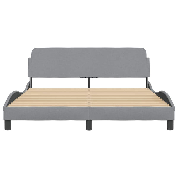 Bettgestell Stoff Hellgrau 160x200 cm