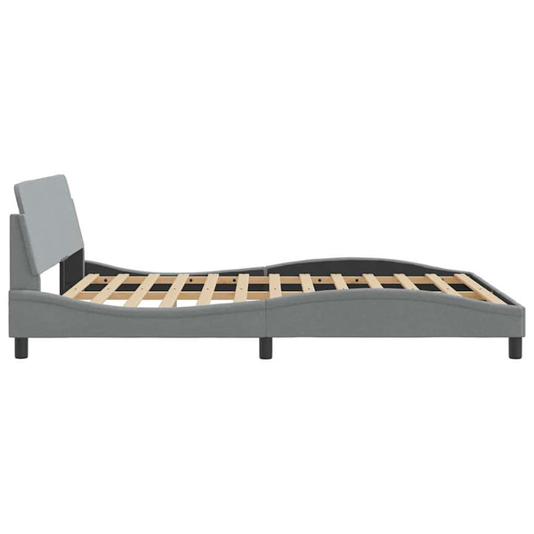 Bettgestell Stoff Hellgrau 160x200 cm