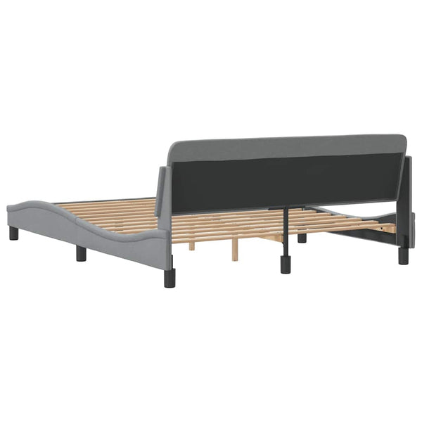 Bettgestell Stoff Hellgrau 160x200 cm
