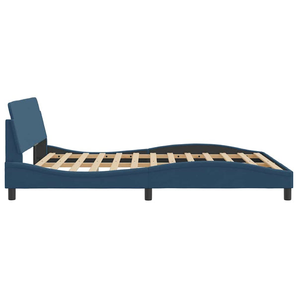 Bettgestell Blau 160x200 cm mit Kopfteil