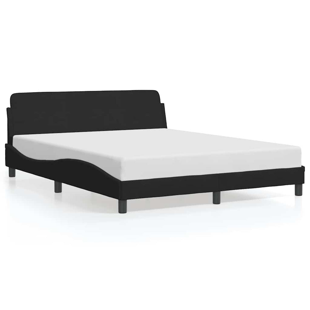 Bettgestell Schwarz Samt 160x200 cm