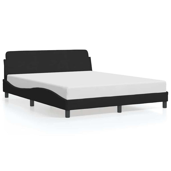 Bettgestell Schwarz Samt 160x200 cm