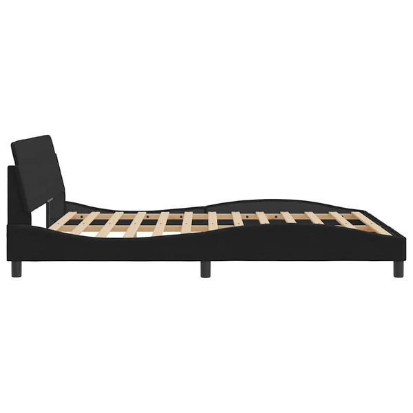 Bettgestell Schwarz Samt 160x200 cm