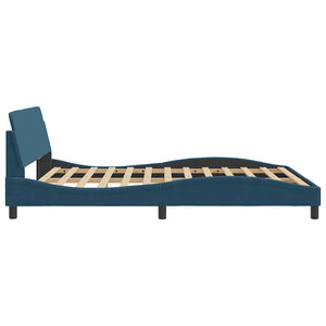 Bettgestell Blau Samt 160x200 cm