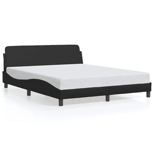 Bettgestell Dover Schwarz 160x200 cm Kunstleder