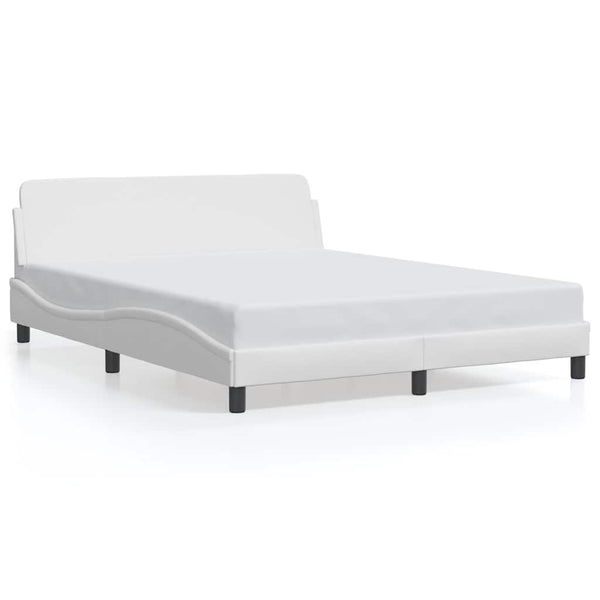 Bettgestell Dover Weiß 160x200 cm Kunstleder