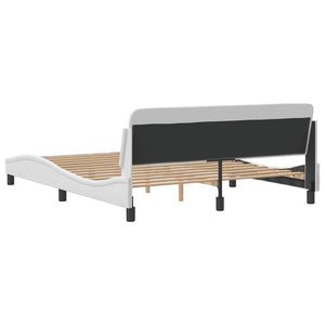 Bettgestell Dover Weiß 160x200 cm Kunstleder