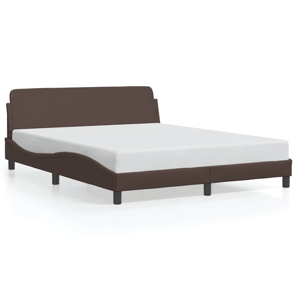 Bettgestell Dover Braun 160x200 cm Kunstleder