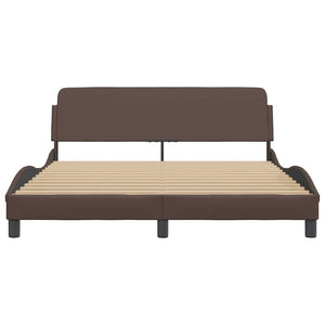 Bettgestell Dover Braun 160x200 cm Kunstleder