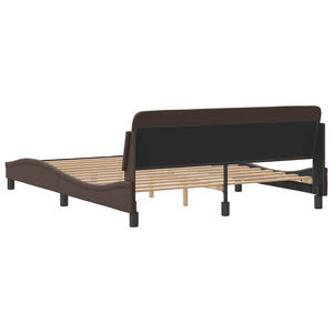 Bettgestell Dover Braun 160x200 cm Kunstleder