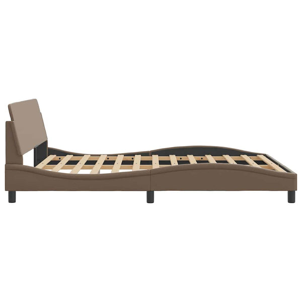 Bettgestell Cappuccino-Braun 160x200 cm Kunstleder