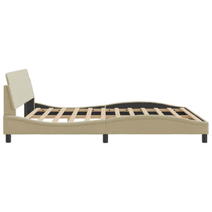 Bettgestell Creme 180x200 cm Stoff