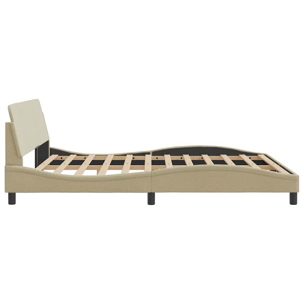 Bettgestell Creme 180x200 cm Stoff