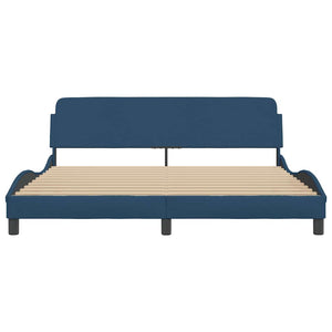 Bettgestell Blau 180x200 cm mit Kopfteil