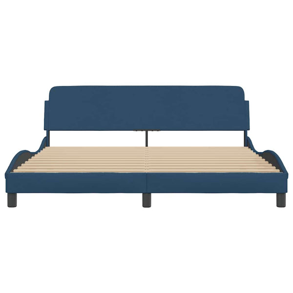 Bettgestell Blau 180x200 cm mit Kopfteil