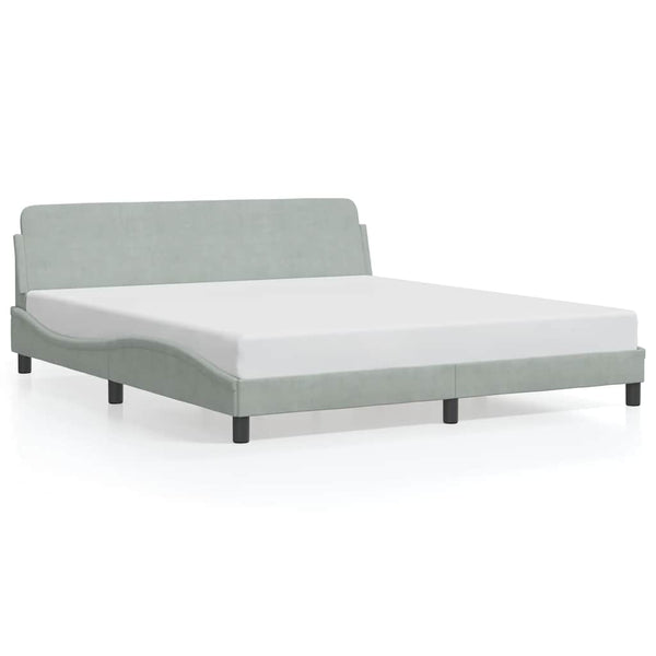 Bettgestell Dover Hellgrau Samt 180x200 cm